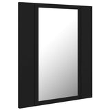 NNEVL LED Bathroom Mirror Cabinet Black 40x12x45 cm