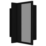 NNEVL LED Bathroom Mirror Cabinet Black 40x12x45 cm