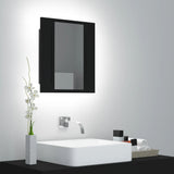 NNEVL LED Bathroom Mirror Cabinet Black 40x12x45 cm