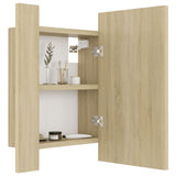 NNEVL LED Bathroom Mirror Cabinet Sonoma Oak 40x12x45 cm