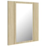 NNEVL LED Bathroom Mirror Cabinet Sonoma Oak 40x12x45 cm