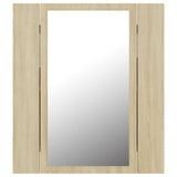 NNEVL LED Bathroom Mirror Cabinet Sonoma Oak 40x12x45 cm