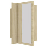 NNEVL LED Bathroom Mirror Cabinet Sonoma Oak 40x12x45 cm