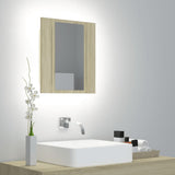 NNEVL LED Bathroom Mirror Cabinet Sonoma Oak 40x12x45 cm