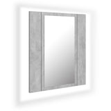 NNEVL LED Bathroom Mirror Cabinet Concrete Grey 40x12x45 cm