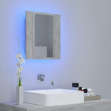 NNEVL LED Bathroom Mirror Cabinet Concrete Grey 40x12x45 cm