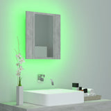 NNEVL LED Bathroom Mirror Cabinet Concrete Grey 40x12x45 cm