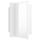 NNEVL LED Bathroom Mirror Cabinet High Gloss White 40x12x45 cm