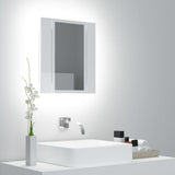 NNEVL LED Bathroom Mirror Cabinet High Gloss White 40x12x45 cm