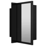 NNEVL LED Bathroom Mirror Cabinet High Gloss Black 40x12x45 cm