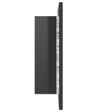 NNEVL LED Bathroom Mirror Cabinet High Gloss Grey 40x12x45 cm