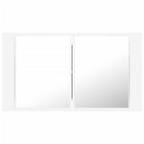 NNEVL LED Bathroom Mirror Cabinet White 80x12x45 cm