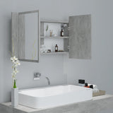 NNEVL LED Bathroom Mirror Cabinet Concrete Grey 80x12x45 cm