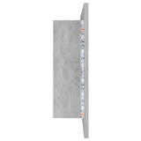 NNEVL LED Bathroom Mirror Cabinet Concrete Grey 80x12x45 cm