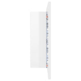 NNEVL LED Bathroom Mirror Cabinet High Gloss White 80x12x45 cm