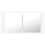 NNEVL LED Bathroom Mirror Cabinet White 90x12x45 cm
