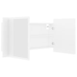 NNEVL LED Bathroom Mirror Cabinet White 90x12x45 cm