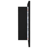 NNEVL LED Bathroom Mirror Cabinet Black 90x12x45 cm