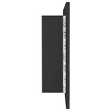 NNEVL LED Bathroom Mirror Cabinet Grey 90x12x45 cm