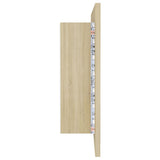 NNEVL LED Bathroom Mirror Cabinet Sonoma Oak 90x12x45 cm