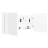 NNEVL LED Bathroom Mirror Cabinet White 100x12x45 cm