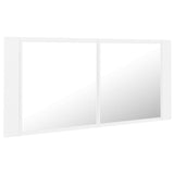 NNEVL LED Bathroom Mirror Cabinet White 100x12x45 cm