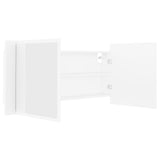NNEVL LED Bathroom Mirror Cabinet White 100x12x45 cm