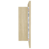 NNEVL LED Bathroom Mirror Cabinet Sonoma Oak 100x12x45 cm