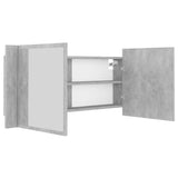 NNEVL LED Bathroom Mirror Cabinet Concrete Grey 100x12x45 cm
