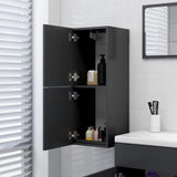 NNEVL Bathroom Cabinet Grey 30x30x80 cm Chipboard