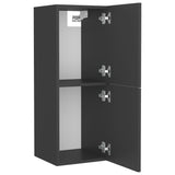 NNEVL Bathroom Cabinet Grey 30x30x80 cm Chipboard