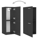 NNEVL Bathroom Cabinet Grey 30x30x80 cm Chipboard