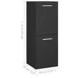NNEVL Bathroom Cabinet Grey 30x30x80 cm Chipboard
