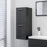 NNEVL Bathroom Cabinet Grey 30x30x80 cm Chipboard