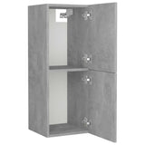 NNEVL Bathroom Cabinet Concrete Grey 30x30x80 cm Engineered Wood