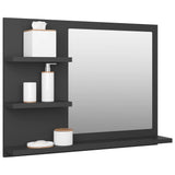 NNEVL Bathroom Mirror Grey 60x10.5x45 cm Chipboard