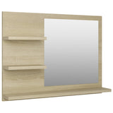 NNEVL Bathroom Mirror Sonoma Oak 60x10.5x45 cm Chipboard