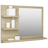 NNEVL Bathroom Mirror Sonoma Oak 60x10.5x45 cm Chipboard
