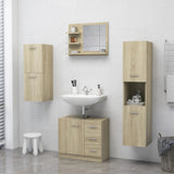 NNEVL Bathroom Mirror Sonoma Oak 60x10.5x45 cm Chipboard