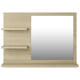 NNEVL Bathroom Mirror Sonoma Oak 60x10.5x45 cm Chipboard