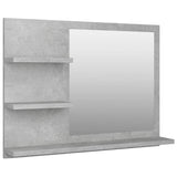 NNEVL Bathroom Mirror Concrete Grey 60x10.5x45 cm Chipboard