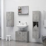 NNEVL Bathroom Mirror Concrete Grey 60x10.5x45 cm Chipboard