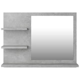 NNEVL Bathroom Mirror Concrete Grey 60x10.5x45 cm Chipboard