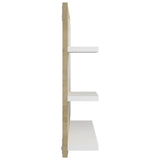 NNEVL Bathroom Mirror White and Sonoma Oak 60x10.5x45 cm Chipboard