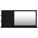 NNEVL Bathroom Mirror Black 90x10.5x45 cm Chipboard