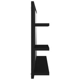 NNEVL Bathroom Mirror Black 90x10.5x45 cm Chipboard