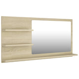 NNEVL Bathroom Mirror Sonoma Oak 90x10.5x45 cm Chipboard