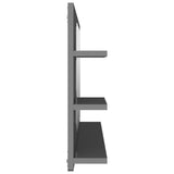 NNEVL Bathroom Mirror High Gloss Grey 90x10.5x45 cm Chipboard