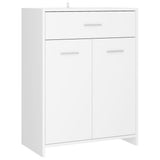 NNEVL Bathroom Cabinet White 60x33x80 cm Engineered Wood