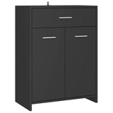 NNEVL Bathroom Cabinet Grey 60x33x80 cm Chipboard